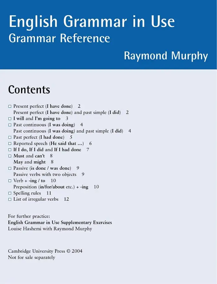 English Grammar In Use Book With Answers By Raymond Murphy