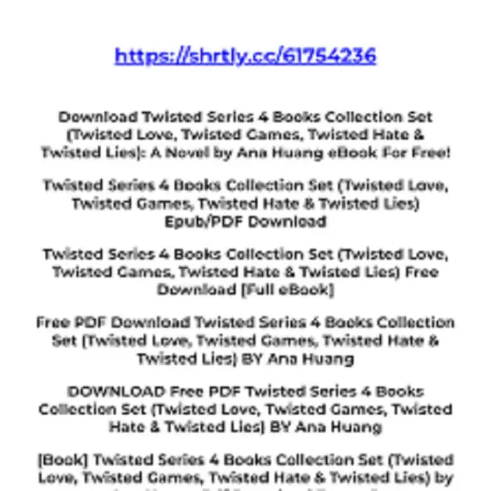 Twisted Special Edition Series 4 books Collection Set ( Love,Twisted,Hate,Lies).